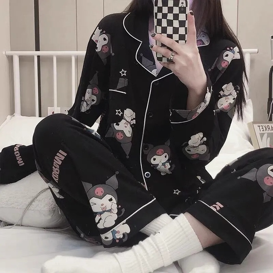 Discover Sanrio Cartoon Anime Kuromi Nightwear