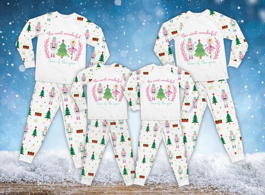 Discover Christmas Long Sleeve Two Piece Pajama, The Most Wonderful Time Of The Year