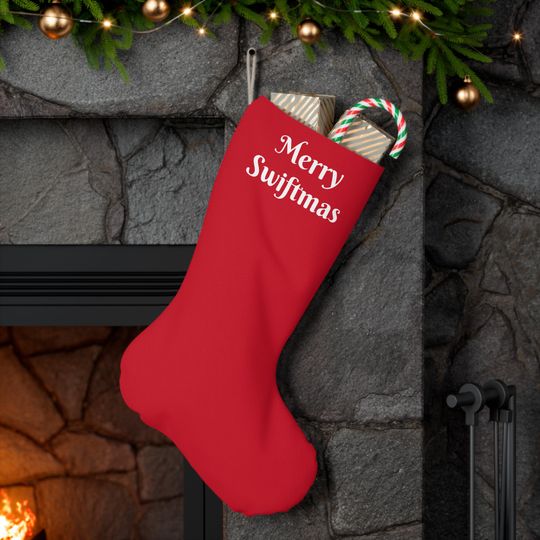 Discover Merry Swiftmas Santa Stocking Christmas Stocking