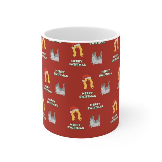 Discover Merry Swiftmas Mug - Holiday Coffee Cup for Swifties