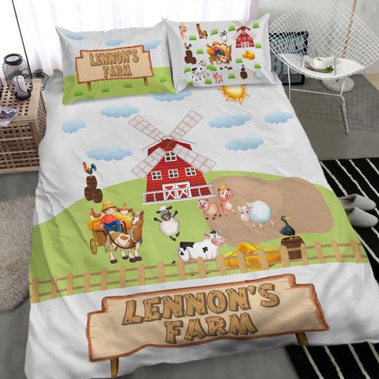 Discover Farm Kid Bedding Set, Personalized Bedding Sets