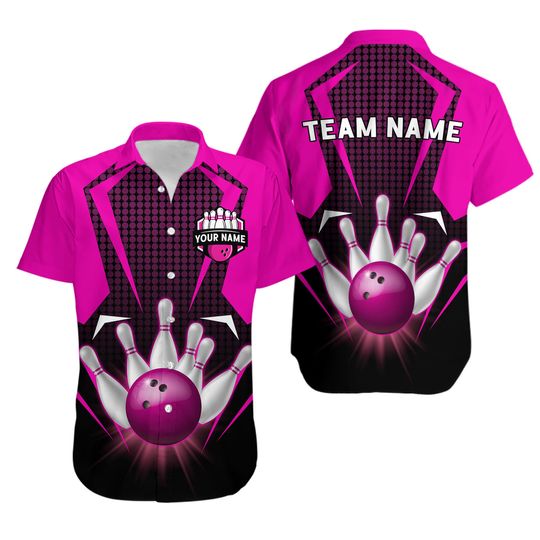 Discover Personalize Custom Bowling Name Vintage, Bowling Team Hawaiian Shirt