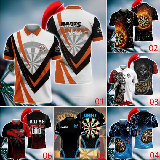 Discover Fashion Dart Turntable Graphic Men Polo T Shirt 3D
