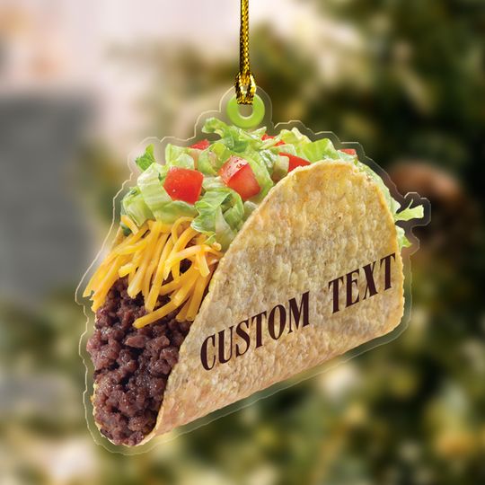 Discover Personalized Taco Christmas Ornaments