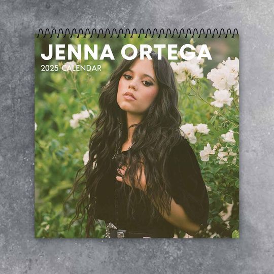 Discover Jenna Ortega Wall Calendar 2025 | Celeb 2025 Calendar | Wednesday Movie | Chappell Golden Globe Award | Gift For Christmas