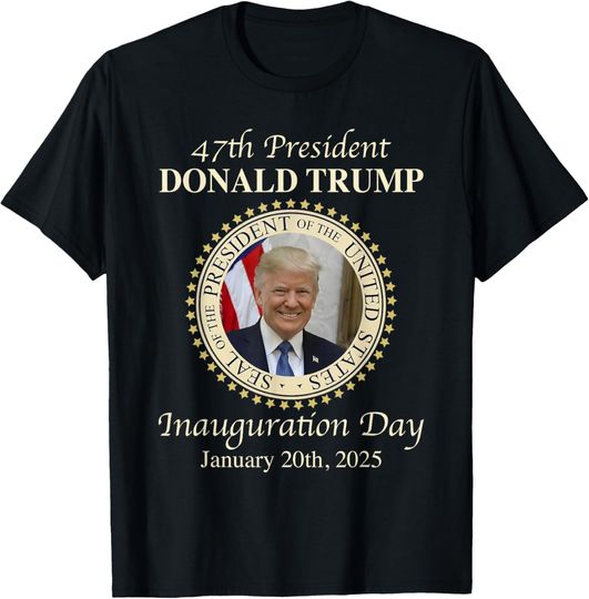Discover 47th President Donald Trump Inauguration 2025 Memorabilia T-Shirt