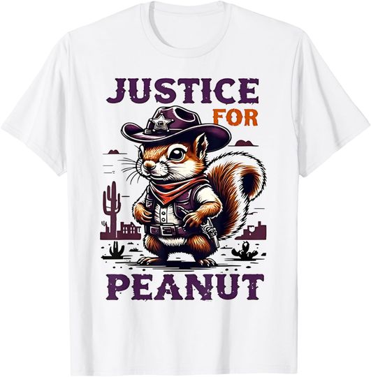 Discover Justice For Peanut Squirrel Cowboy - Peanut Squirrel T-Shirt