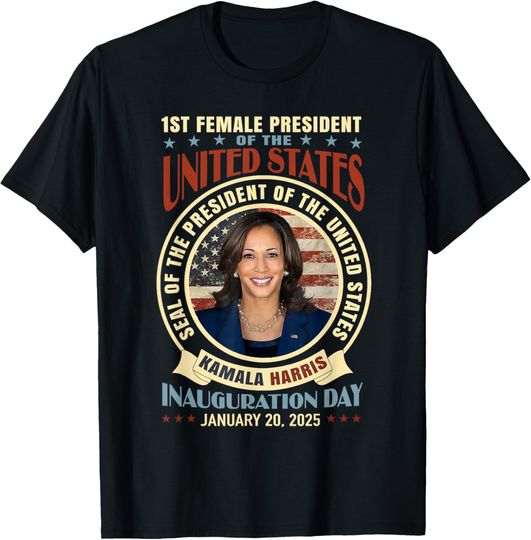 Discover Kamala Harris 47th President Inauguration 2025 Memorabilia T-Shirt