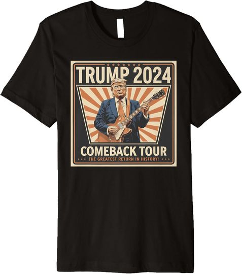 Discover Vintage TRUMP 2024 Rocks COMEBACK TOUR Inauguration Party Premium T-Shirt