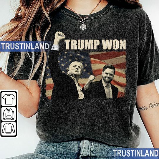 Discover Donal Trump Won Shirt, Trump Won 2024 Election Inauguration Graphic Tee