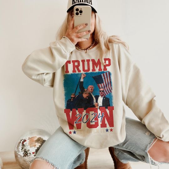 Discover Trump Won 2024 Get Over it, Election Winner President Trump png, America