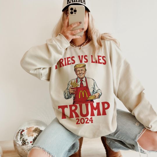 Discover Trump French Fries PNG: Fries vs Lies Funny Design