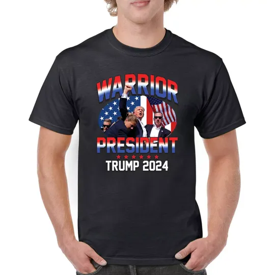 Discover Trump 2024 Warrior President T-shirt