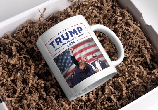 Discover Trump Assassination Attempt Mug: Political Humor Cup