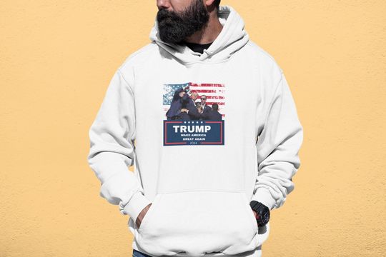 Discover Trump 2024 Survivor Hoodie Shooting Survivor Trump Fight