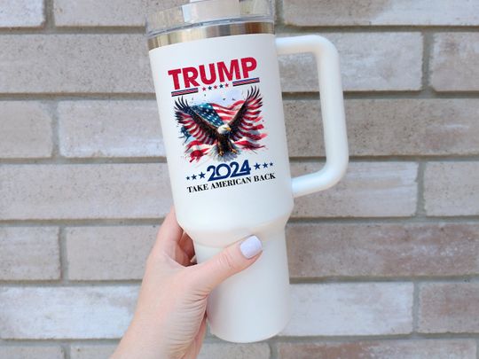 Discover President Trump, 40oz Stanley Dupe, Polar Insulated Travel Tumbler