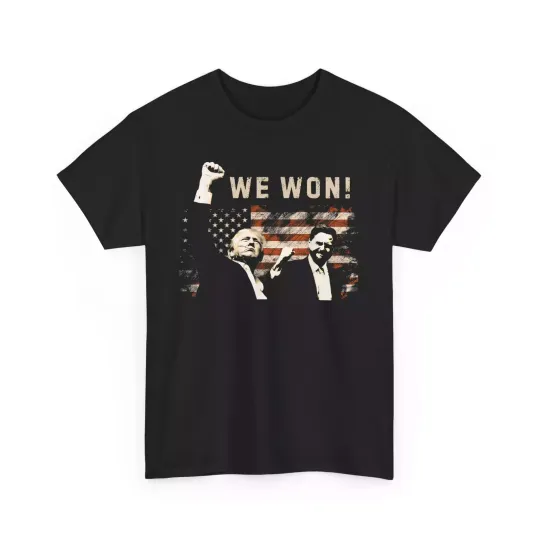 Discover Trump Won We Won Trump Victory Merch T-Shirt US Elections Winner 2024