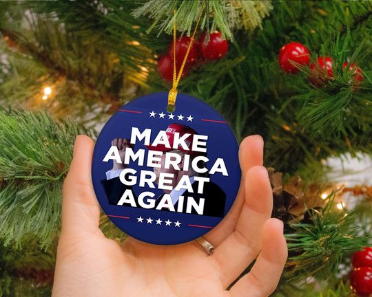 Discover Trump Garbage Christmas Ornament, Trump 2024 Ornament