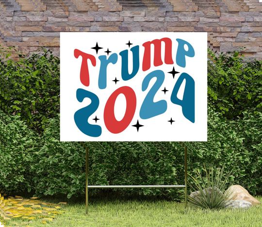 Discover Trump 2024 election american flag donald trump,garden art