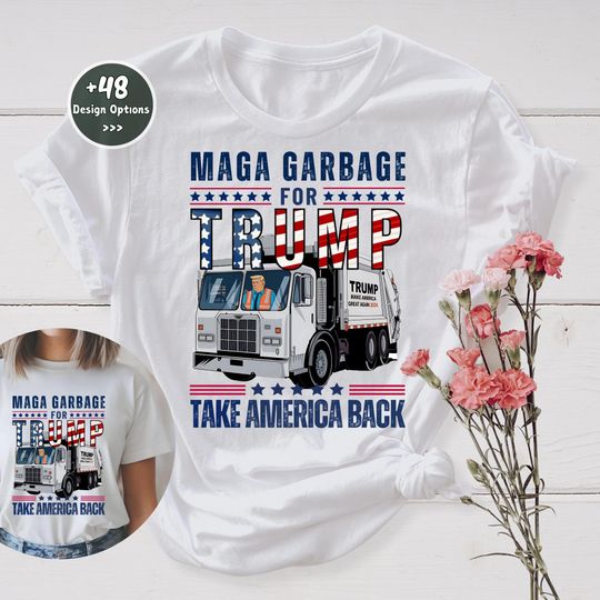 Discover Trump Garbage Truck T-shirt, Donald Republican Shirt