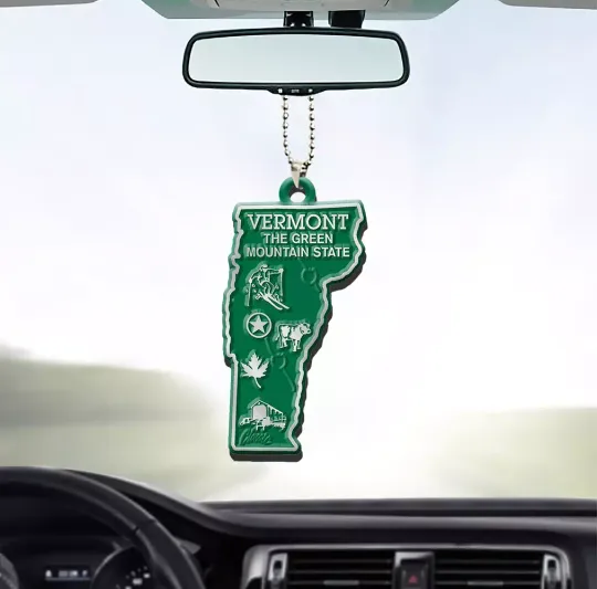 Discover Love Vermont State Christmas Tree Ornament, Vermont State Ornament OR501