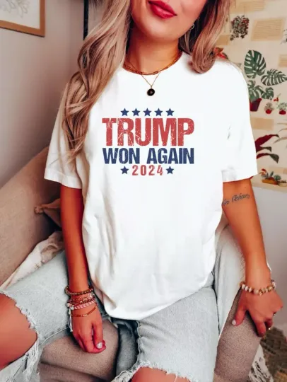 Discover Trump Won Again T-Shirt - Trump Vance 2024