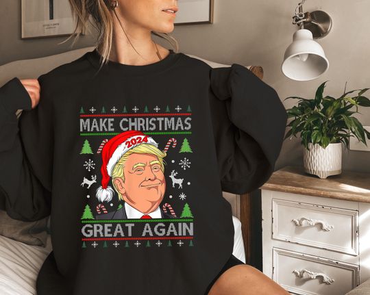 Discover Make Christmas Great Again shirt, Political Shirt, Santa Shirt, Trump Shirt