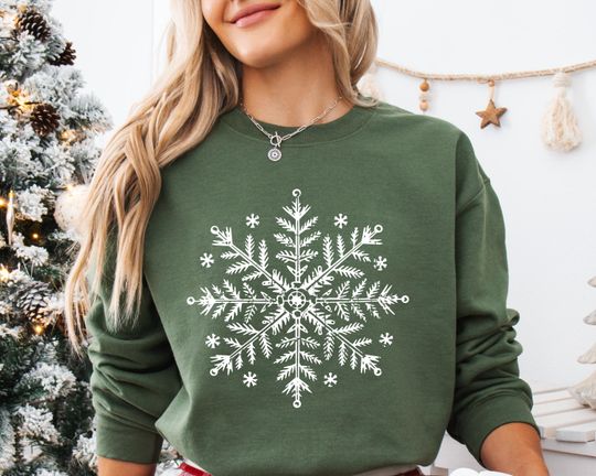 Discover Snowflake Winter Christmas Sweatshirt