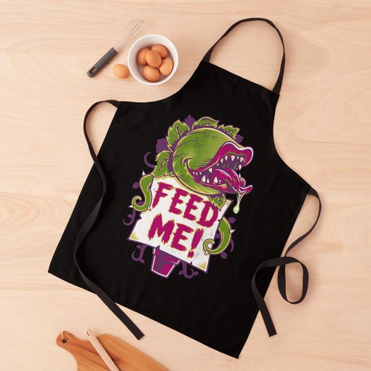Discover Feed Me - Creepy Cute Audrey Plant - Vintage Spooky Horror Musical Apron