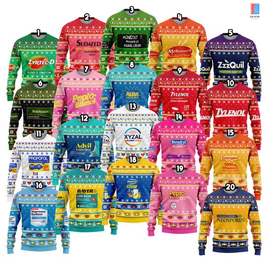 Discover Pharmacy Ugly Christmas Sweater, Nurse Christmas Ugly Sweater, Matching Family Christmas Sweater