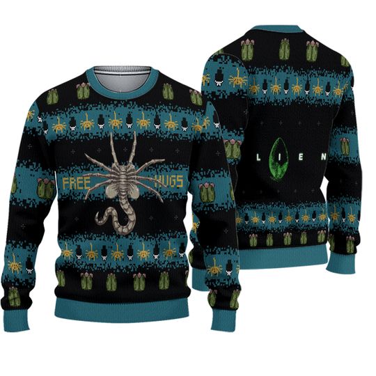 Discover Alien Facehugger Ugly Christmas Sweater