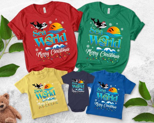 Discover Sea World Merry Christmas Shirt, Matching Family Trip Shirts, Sea World Christmas Trip