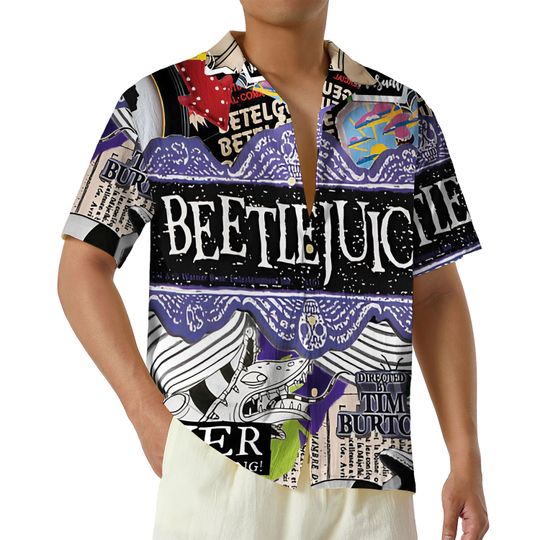 Discover Beetlejuice Hawaiian Shirt, Beetlejuice Sandworm Never Trust the Living Hawaiians