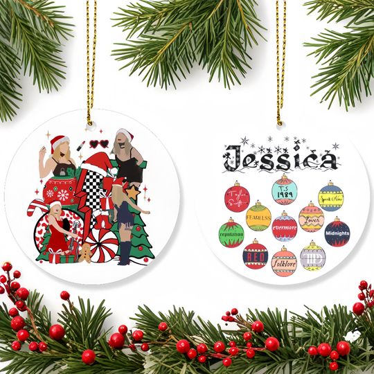 Discover Taylor Album Personalized Christmas Ornament, Taylor Fan Club Ornament