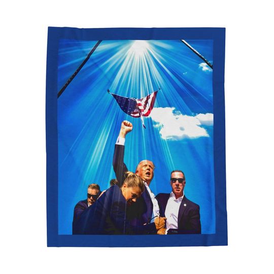Discover Trump Flag Velveteen Plush Fleece Blanket