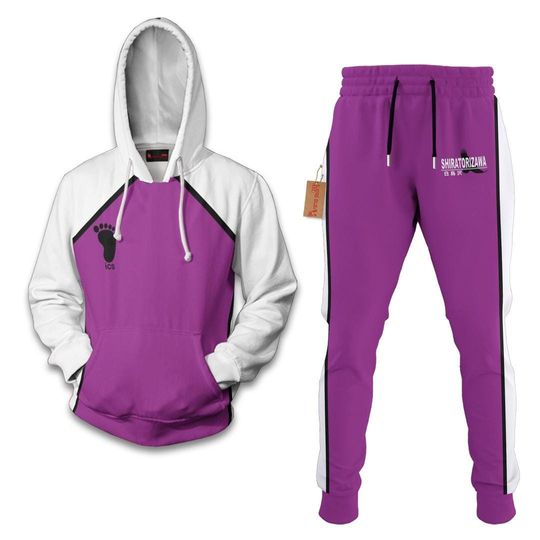 Discover Shiratorizawa Academy Hoodie And Jogger Set Anime Costume