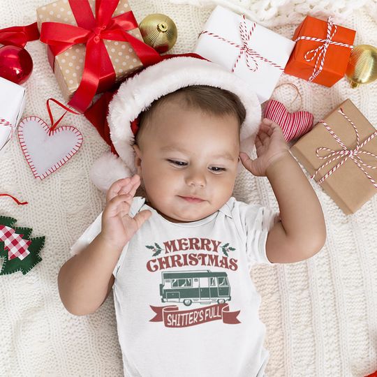 Discover Funny Christmas Bodysuit - Merry Christmas Shitter's Full