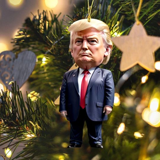 Discover Trump Christmas Ornament for Holiday Decoration