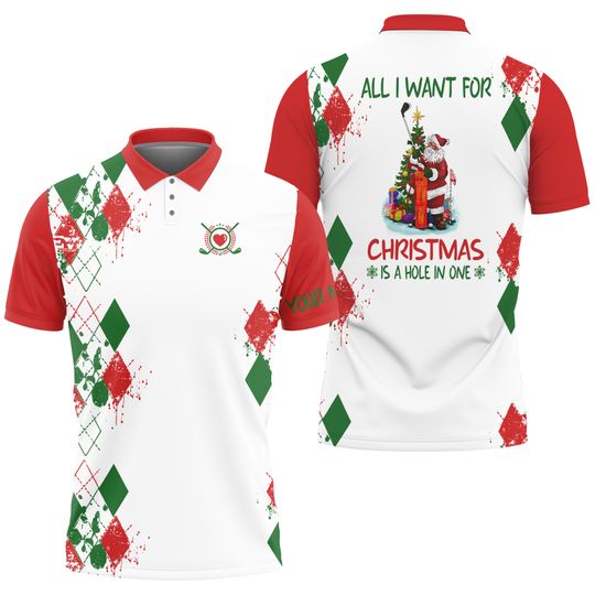 Discover Personalized Funny Santa Christmas Golf Polo Shirt