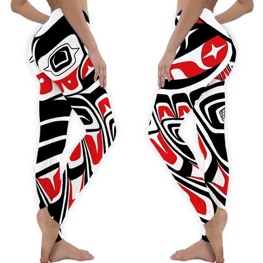 Discover Raven Steals The Sun - PNW style Leggings