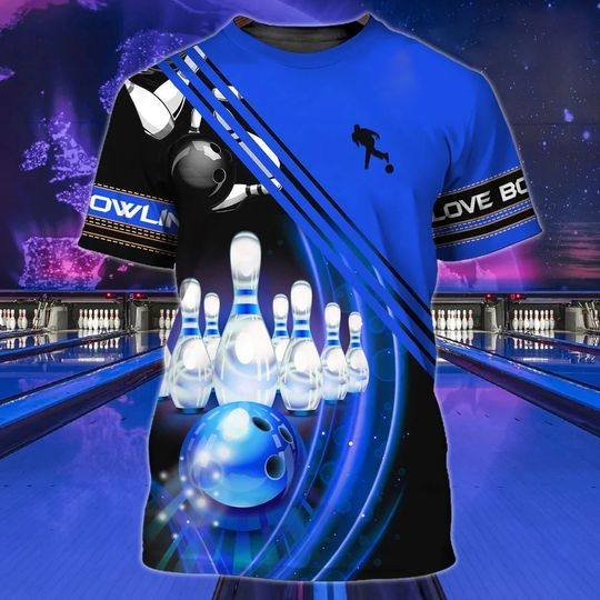 Discover Bowling Ball Printing T Shirt For Men Fashion Outdoor Tracksuits Summer Short Sleeve