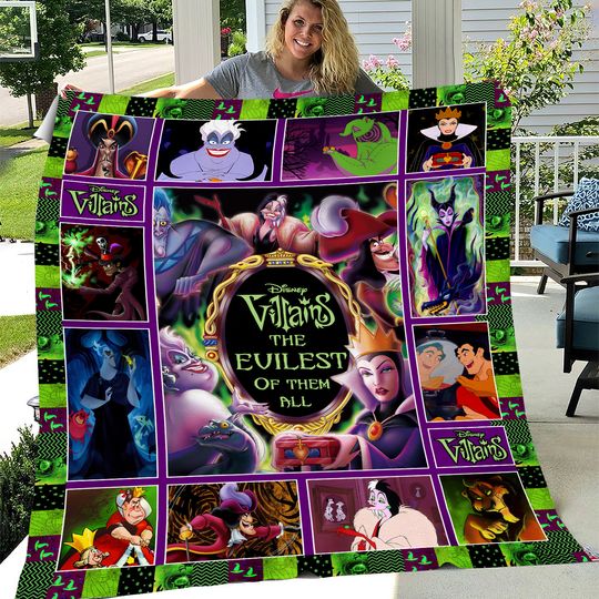Discover Villains Fleece Blanket, Villain Halloween Fleece Blanket