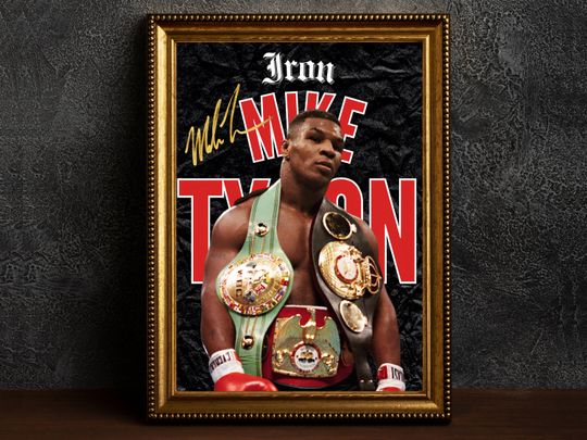 Discover Mike Tyson Autographed Poster, Home Gym Decor