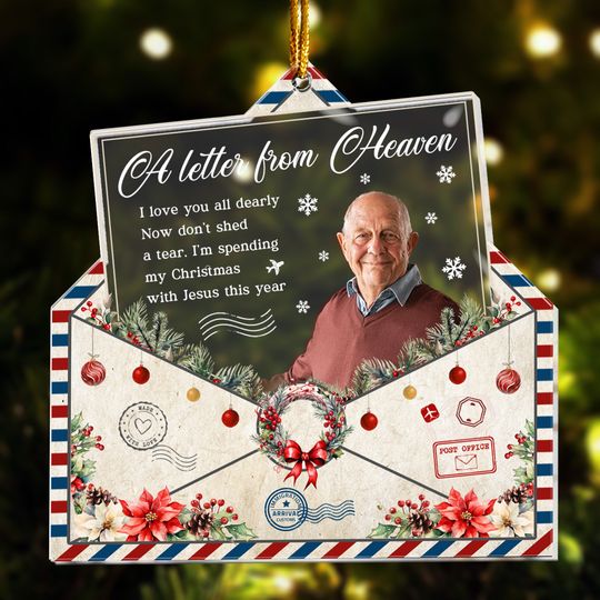 Discover A Letter From Heaven Vintage Style - Personalized Acrylic Photo Ornament