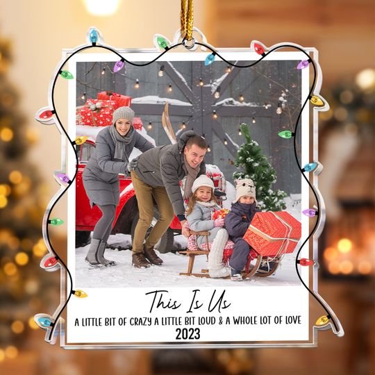 Discover Custom Photo Polaroid Family Friends Christmas - Personalized Family Photo Ornament