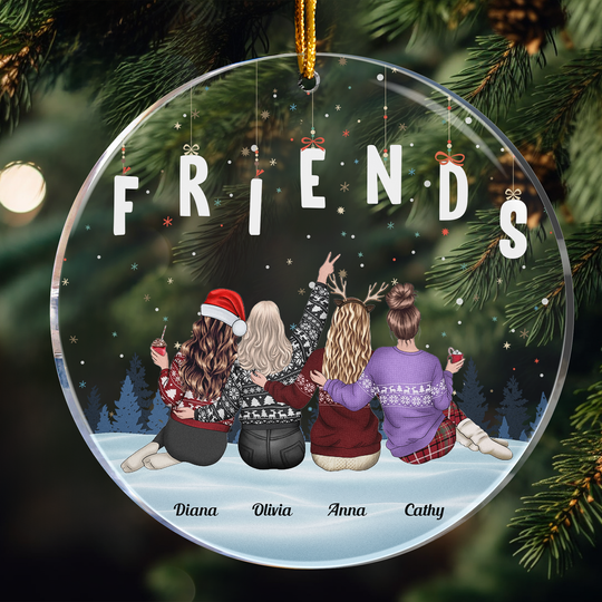 Discover Christmas With Friends Forever - Personalized Acrylic Ornament