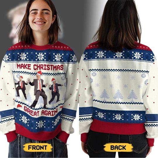 Discover Trum.p Make Christmas Great Again Sweater, Bring Motivation To Every Corner Of America, Us Election Ugly Sweatshirt