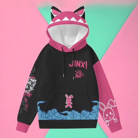 Discover Unisex Arcane Jinx Cat Ear Hoodie