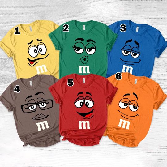 Discover M&M Candies T Shirt, M And M Matching Family Shirt, Group MM shirt, Halloween Costumes
