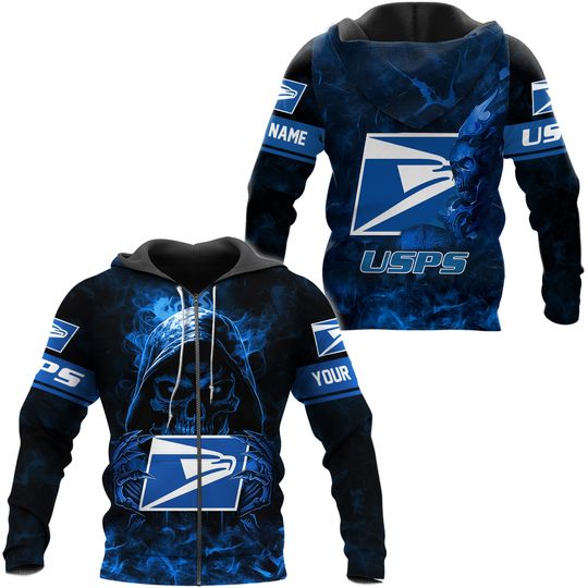 Discover Personalized Postal Service Hoodie, Postal Worker 3D Printed Zip Hoodie
